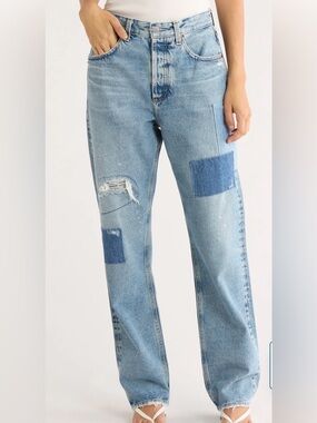 AG Kaihara Selvage denim Straight leg Patch Jeans